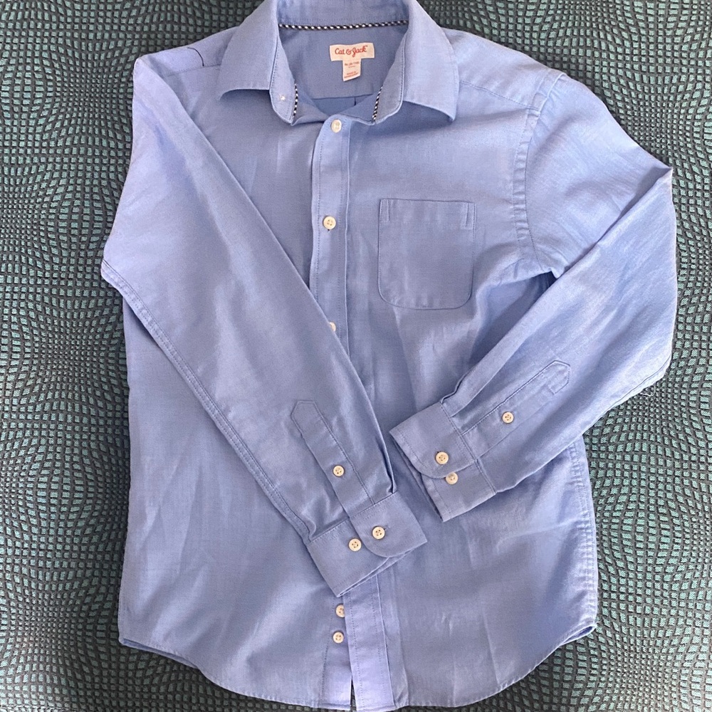 Geoffrey Beene Light Blue Casual Button Down Shirt
